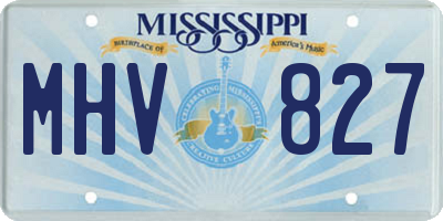 MS license plate MHV827
