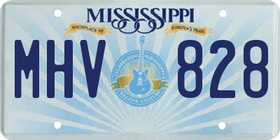 MS license plate MHV828