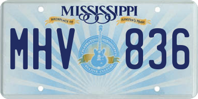 MS license plate MHV836