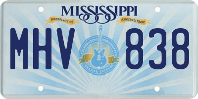 MS license plate MHV838