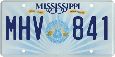 MS license plate MHV841