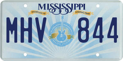 MS license plate MHV844