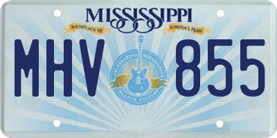 MS license plate MHV855