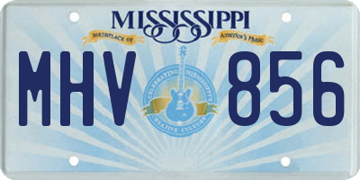 MS license plate MHV856