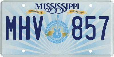 MS license plate MHV857