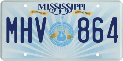 MS license plate MHV864
