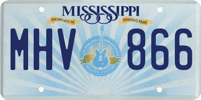 MS license plate MHV866