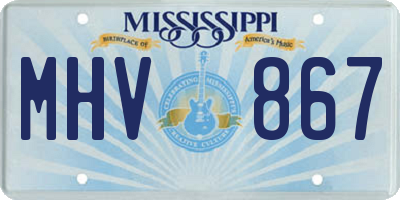 MS license plate MHV867