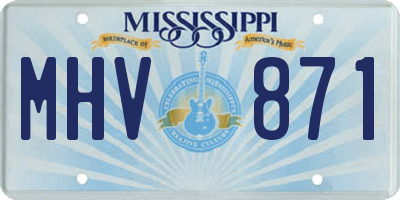 MS license plate MHV871