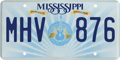 MS license plate MHV876