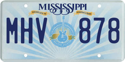 MS license plate MHV878