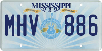 MS license plate MHV886