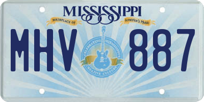MS license plate MHV887