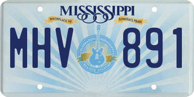 MS license plate MHV891