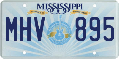 MS license plate MHV895