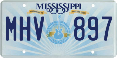 MS license plate MHV897