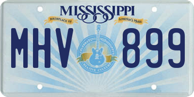 MS license plate MHV899