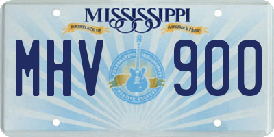 MS license plate MHV900