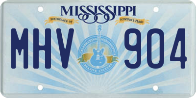MS license plate MHV904