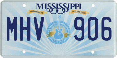 MS license plate MHV906