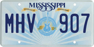 MS license plate MHV907