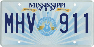 MS license plate MHV911