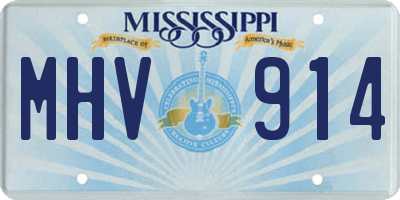 MS license plate MHV914