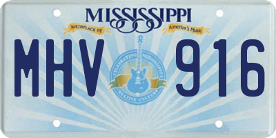 MS license plate MHV916
