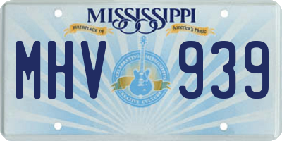 MS license plate MHV939