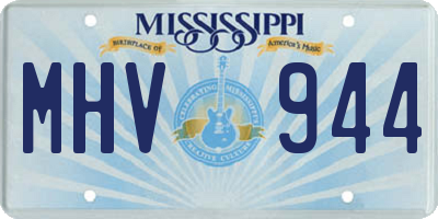 MS license plate MHV944