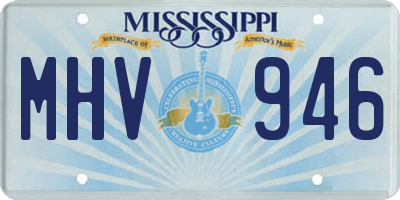MS license plate MHV946