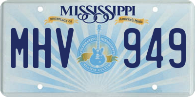 MS license plate MHV949