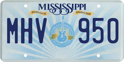MS license plate MHV950