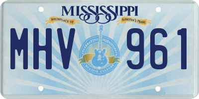 MS license plate MHV961