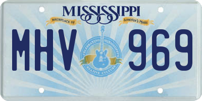 MS license plate MHV969