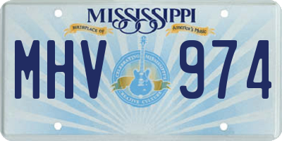 MS license plate MHV974