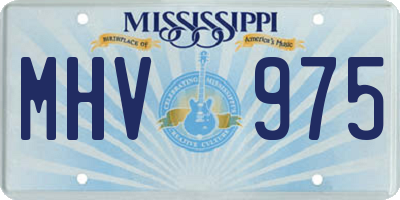 MS license plate MHV975