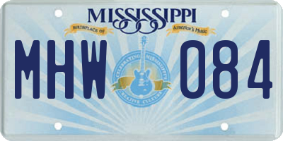MS license plate MHW084