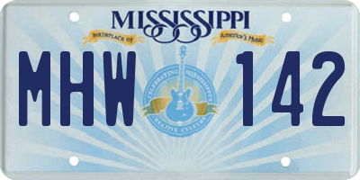 MS license plate MHW142