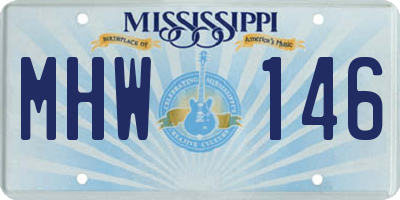 MS license plate MHW146