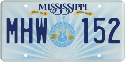 MS license plate MHW152