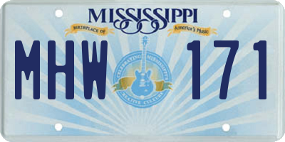 MS license plate MHW171