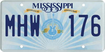 MS license plate MHW176