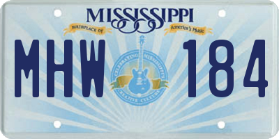 MS license plate MHW184