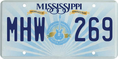 MS license plate MHW269