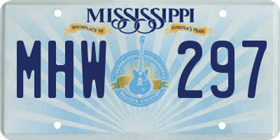 MS license plate MHW297