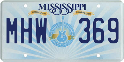 MS license plate MHW369