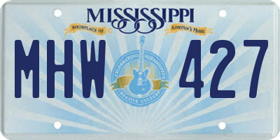 MS license plate MHW427