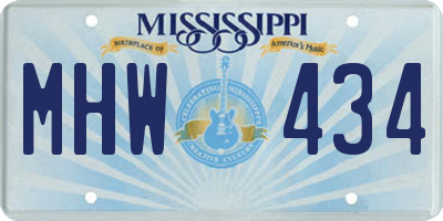 MS license plate MHW434