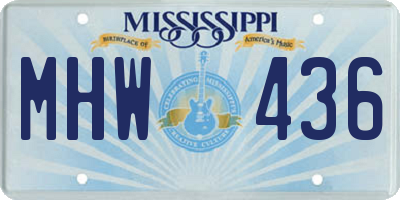 MS license plate MHW436